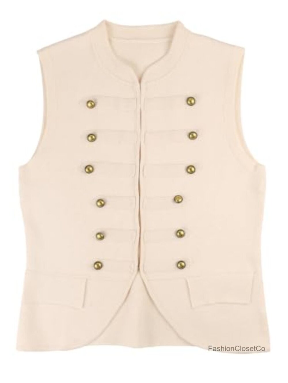 Sleeveless Knit Vest Crop Top Hook Eye Military Y2K Streetwear